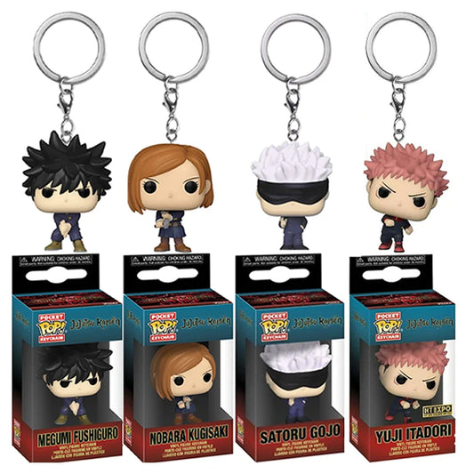 Jujutsu Kaisen Keychains: Satoru Gojo, Yuji Itadori, Megumi Fushiguro, Nobara Kugisaki